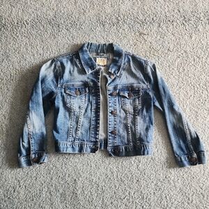 Like New Forever 21 Jean Crop Jacket Size Small